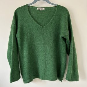 MOHAIR-WOOL BLEND V-NECK SWEATER
